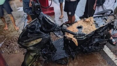 Dua Sepeda Motor Terbakar di Sungai Kakap, Kerugian Capai Puluhan Juta Rupiah