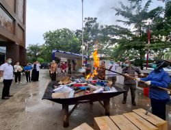 95 Gram Sabu dan 7,9 Gram Ekstasi Dimusnahkan Kejari Pontianak