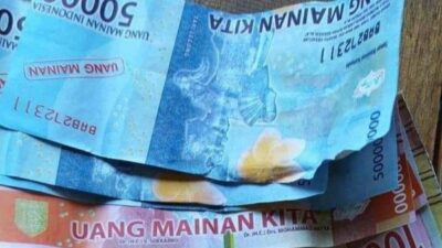 Peredaran Uang Palsu di Kubu Raya, Ternyata Uang Mainan Yang di Modifikasi
