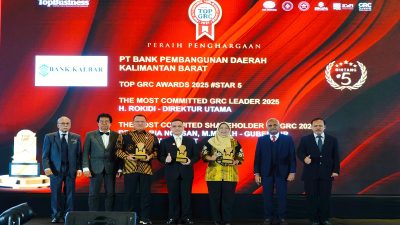 Ukir Sejarah Emas, Bank Kalbar Raih Predikat Tertinggi TOP GRC Awards 2025