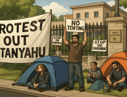 Warga Dirikan Tenda di Kediaman Netanyahu, Tuntut Penghentian Serangan Gaza