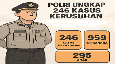 Polri Ungkap 246 Kasus Kerusuhan, 959 Tersangka Diamankan, Termasuk 295 Anak